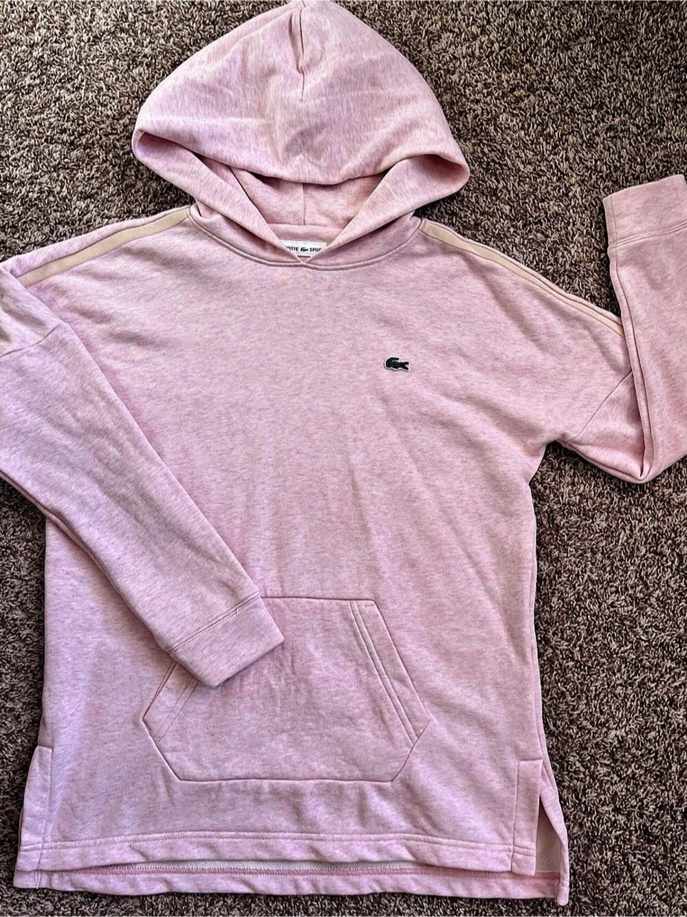 Lacoste Sport Pink Hoodie Size S Like New